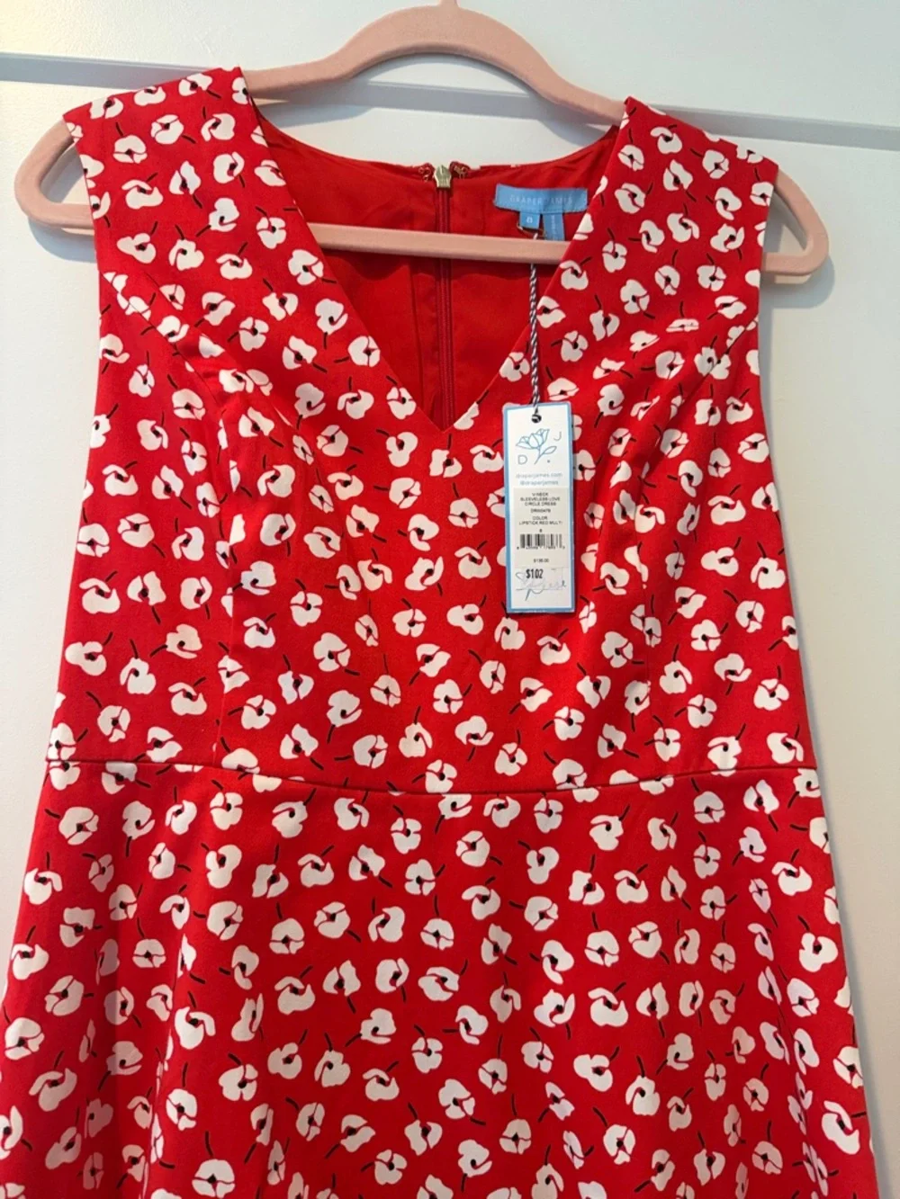 Draper James Red Floral Fit-and-Flare' Dress - Picture 3 of 3